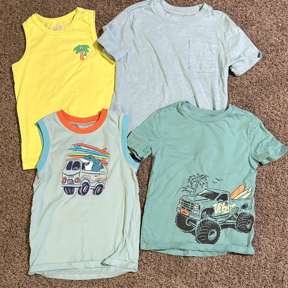 Boys Tee Shirt and Tank Top Bundle Set